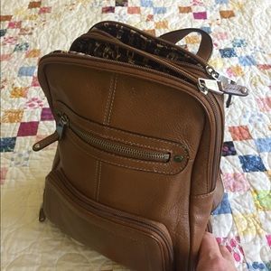 Leather backpack super stylish!